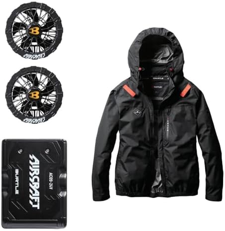 人気商品 Burtle AIRCRAFT ファン付きジャケット M ブラック バートル 空調服（サイズ（S/M/L）：LL（XL））のおすすめ人気